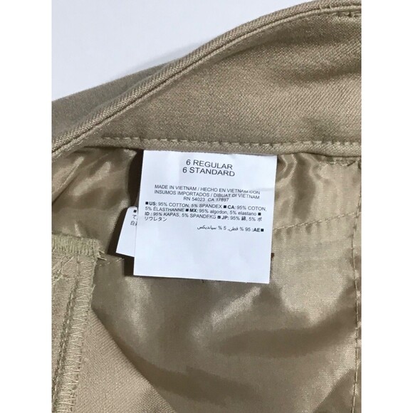 Old Navy Pixie Pants Chino Womens Sz 6 Mid Rise Tan Light Brown Ankle Preppy - Picture 9 of 14